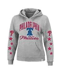 '47 Brand Women's Heather Gray Philadelphia Phillies Plus Starry Eye Hoodie