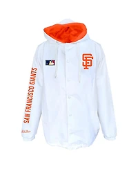 Mitchell & Ness Men's White San Francisco Giants Big Tall Full-Snap Hooded Jacket
