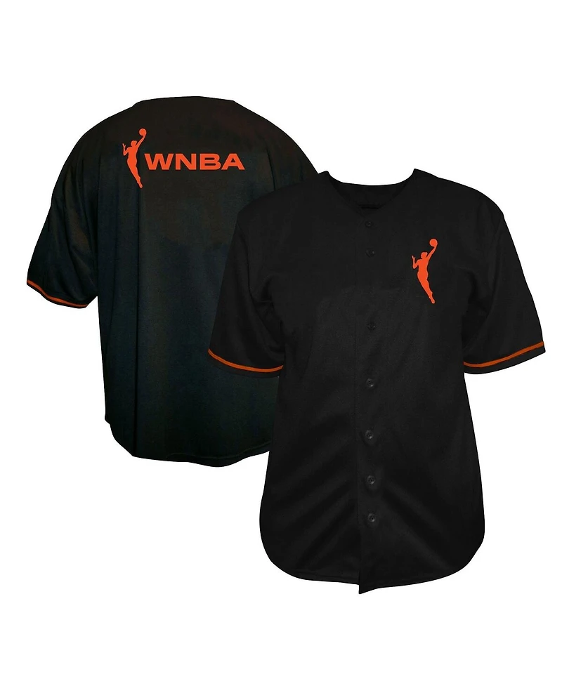 Fanatics Men's Black Wnba Big & Tall Full-Button Fashion Jersey