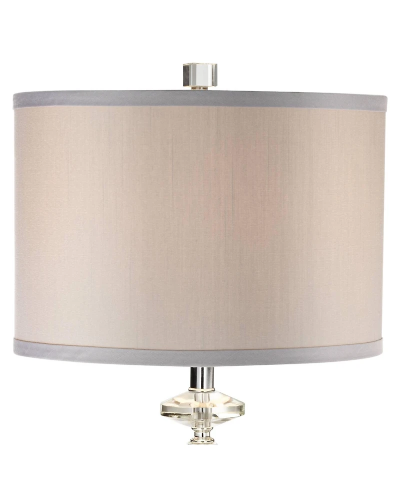 Vienna Full Spectrum Aline Traditional Table Lamp with Square Riser 28 Inches High Shade for Bedroom Living Room Bedside Nightstand Office Kids