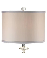 Vienna Full Spectrum Aline Traditional Table Lamp with Square Riser 28 Inches High Shade for Bedroom Living Room Bedside Nightstand Office Kids