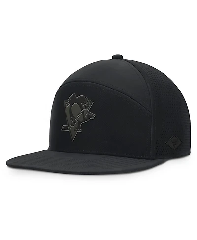 Fanatics Men's Black Pittsburgh Penguins Front Office Adjustable Hat