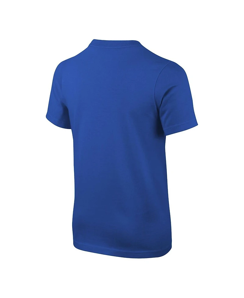Nike Big Boys and Girls Royal Team Usa Wordmark T-Shirt