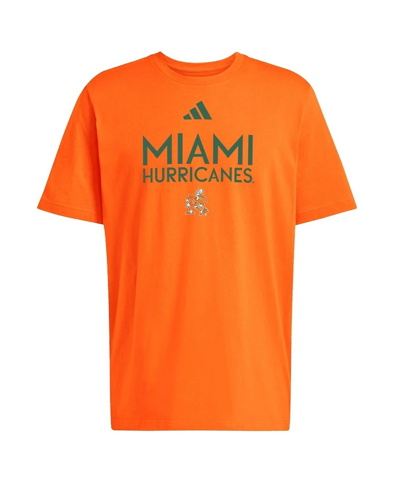 Adidas Men's Orange Miami Hurricanes In-Season Fresh T-Shirt