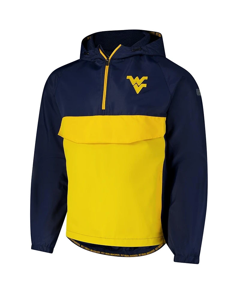 Colosseum Men's Navy West Virginia Mountaineers Reloaded Anorak Half-Zip Jacket