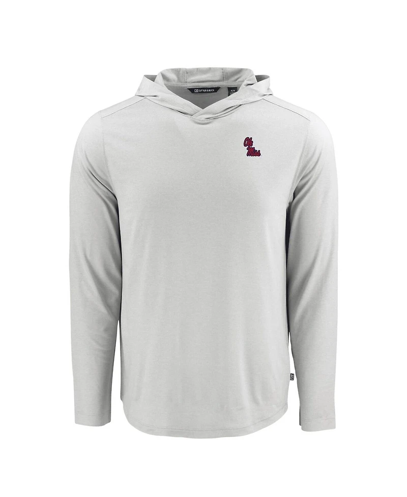 Cutter & Buck Men's Ole Miss Rebels Coastline Epic Comfort Eco Long Sleeve Hoodie T-Shirt
