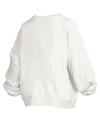 Pressbox Women's White Oklahoma Sooners Janise Fleece Sweatshirt