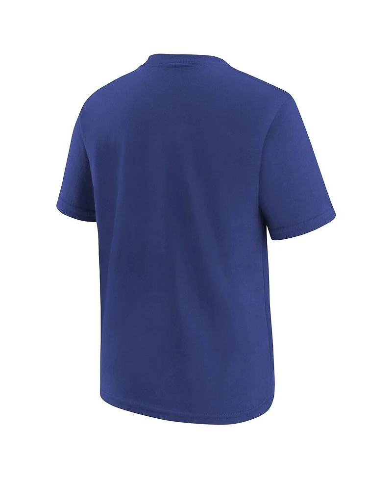 Nike Big Boys and Girls Royal New York Mets Team Logo T-Shirt