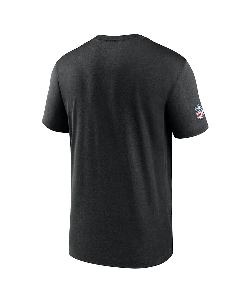 Nike Men's Black Detroit Lions Sideline Legend Small Logo Dri-fit T-Shirt