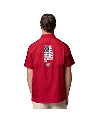 Columbia Men's Crimson Alabama Tide Slack Camp Button-Up Shirt