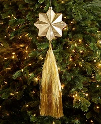 Holiday Lane Celestial Gems Eight-Pointed Star With Tinsel Ornament, Macy's Exclusive