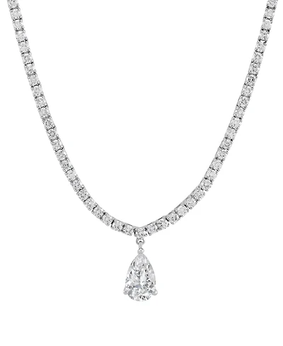 Grown With Love Lab Grown Diamond Pear & Round 20" Statement Necklace (5 ct. t.w.) in 14k White Gold