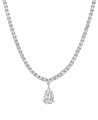 Grown With Love Lab Grown Diamond Pear & Round 20" Statement Necklace (5 ct. t.w.) in 14k White Gold