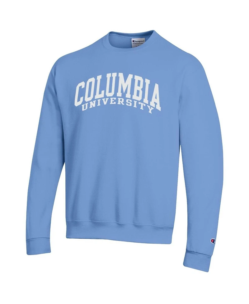 Champion Men's Light Blue Columbia University Basic Arch Fleece Pullover Sweatshirt