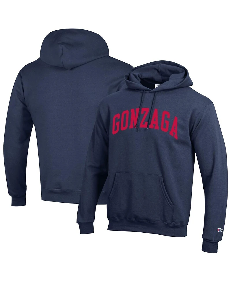 Champion Men's Navy Gonzaga Bulldogs Basic Arch Fleece Pullover Hoodie