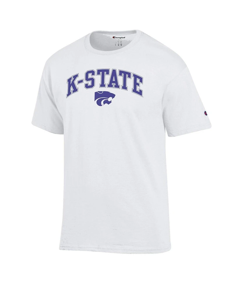 Champion Men's White Kansas State Wildcats Arch Over Logo T-Shirt