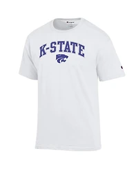 Champion Men's White Kansas State Wildcats Arch Over Logo T-Shirt