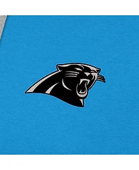 Antigua Men's Blue Carolina Panthers Brushed Carbon Victory Pullover Hoodie