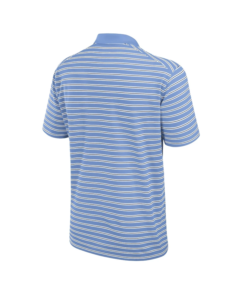 Nike Men's Light Blue Chicago Cubs Cooperstown Collection Dri-fit Victory Striped Polo Shirt