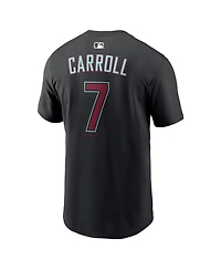 Nike Men's Corbin Carroll Black Arizona Diamondbacks Name and Number T-Shirt