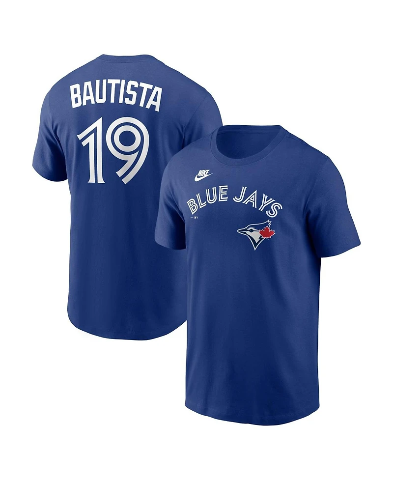 Nike Men's Jose Bautista Royal Toronto Blue Jays Cooperstown Collection Name and Number T-Shirt