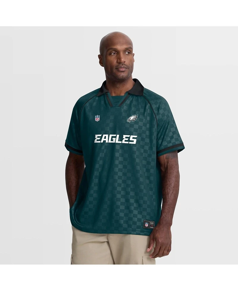 Fanatics Men's Midnight Green/Black Philadelphia Eagles Homerun Raglan V-Neck Polo Shirt