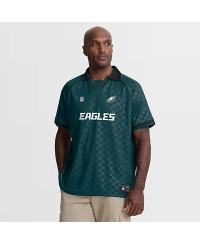 Fanatics Men's Midnight Green/Black Philadelphia Eagles Homerun Raglan V-Neck Polo Shirt