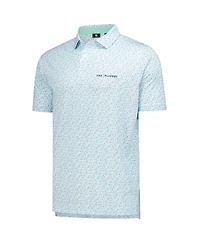 FootJoy Men's Light Blue The Players Surfs Up Print Lisle Polo Shirt