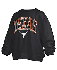 Pressbox Women's Black Texas Longhorns Janise Fleece Sweatshirt