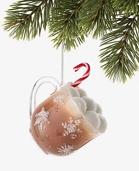 Holiday Lane Christmas Cheer Coffee Cup with Candy Cane Ornament, Macy's Exclusive