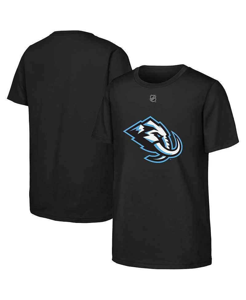 Outerstuff Big Boys and Girls Black Utah Mammoth Primary Logo T-Shirt