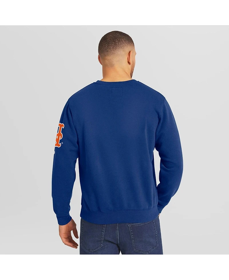 Darius Rucker Collection by Fanatics Men's Royal New York Mets Washed Crew Neck Pullover Sweatshirt