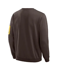 Darius Rucker Collection by Fanatics Men's Brown San Diego Padres Washed Crew Neck Pullover Sweatshirt