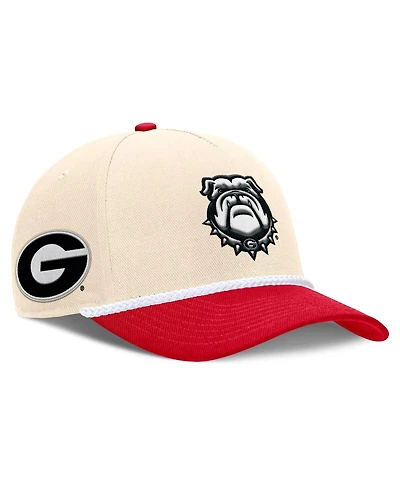 Nike Men's and Women's Natural Georgia Bulldogs 2026 Primetime Natural 5-Panel Rope 2-Tone Rise Hat