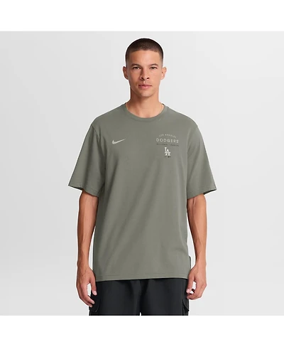 Nike Men's Olive Los Angeles Dodgers Dri-fit Primary T-Shirt