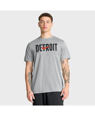 Nike Men's Heather Gray Detroit Tigers Swoosh Legend Dri-fit T-Shirt