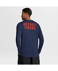 Nike Men's Navy Detroit Tigers 2-Hit Legend Dri-fit Long Sleeve T-Shirt