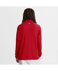 Nike Men's Red Philadelphia Phillies Authentic Collection Dri-fit Raglan Half-Zip Pullover Sweatshirt