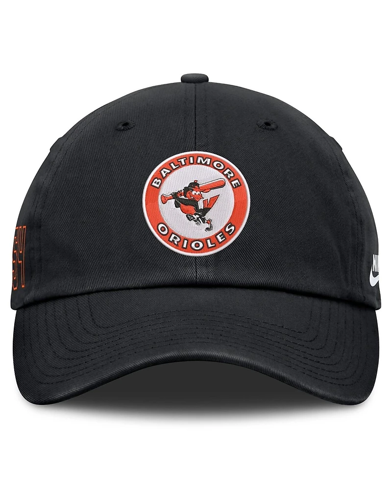 Nike Men's Black Baltimore Orioles Cooperstown Club Adjustable Hat