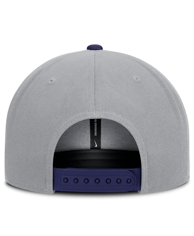 Nike Men's Gray/Royal Los Angeles Dodgers Primetime Pro Dri-fit Snapback Hat