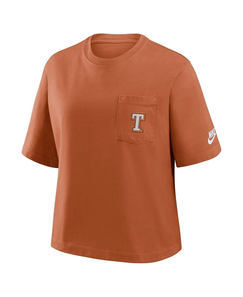 Nike Women's Texas Orange Longhorns Legacy Pocket Boxy T-Shirt