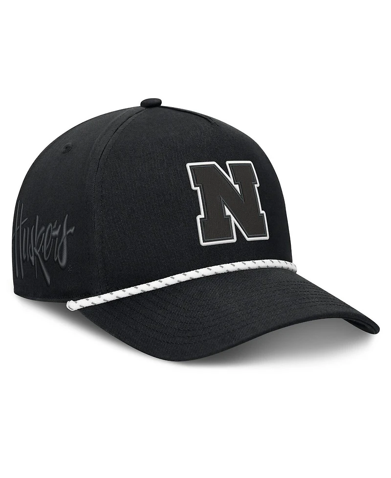 Fanatics Men's Black Nebraska Huskers Undertone Rope Adjustable Hat