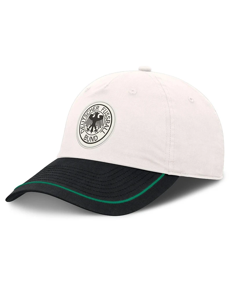 Fanatics Men's White/Black Germany National Team Tri-Blend Dad Adjustable Hat