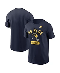 Nike Men's Navy Michigan Wolverines Legacy Arch Helmet T-Shirt