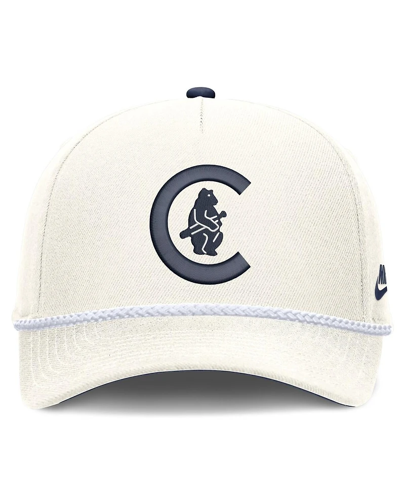 Nike Men's Cream Chicago Cubs Cooperstown Rise Adjustable Hat