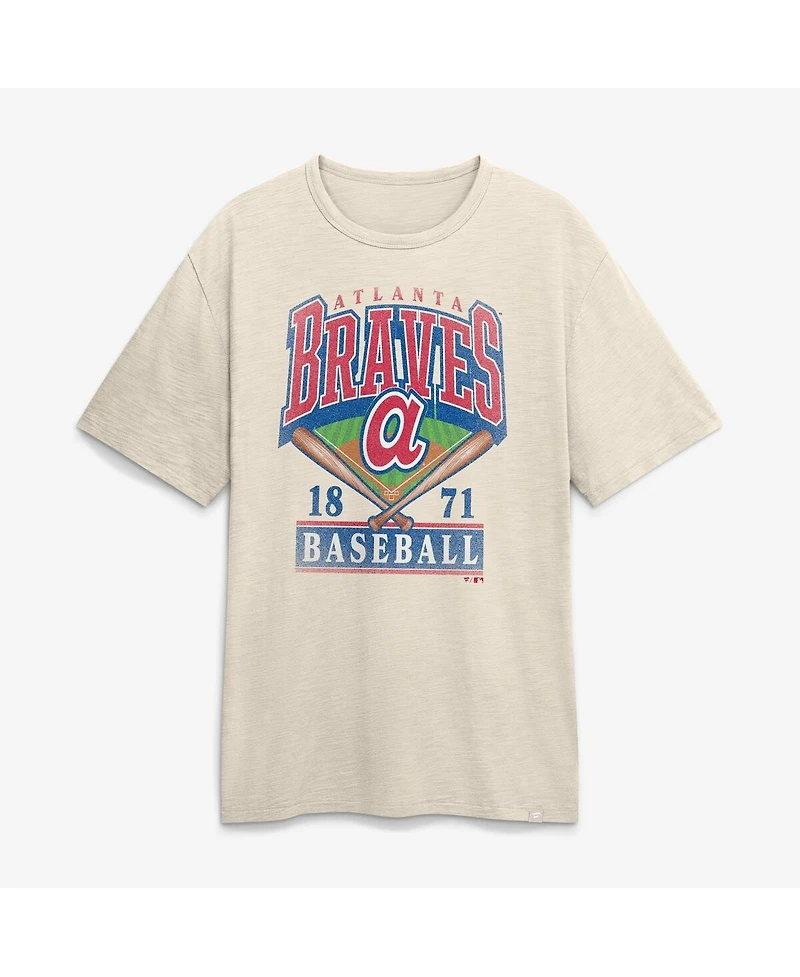 Fanatics Men's Tan Atlanta Braves Stadium Slub T-Shirt