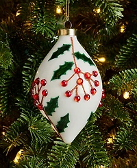 Holiday Lane Christmas Cheer Glass Drop Ornament, Macy's Exclusive