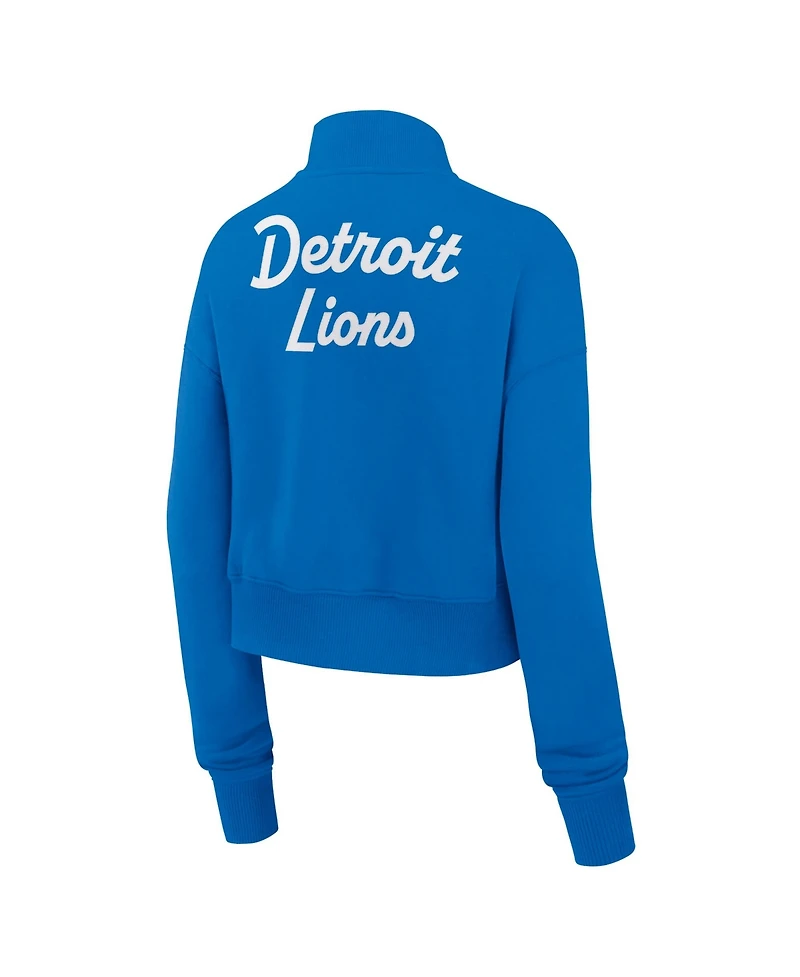 Nike Women's Blue Detroit Lions Phoenix Fleece Quarter-Zip Sweatshirt