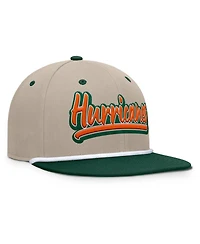 Fanatics Men's Khaki/Green Miami Hurricanes Colt Fitted Hat