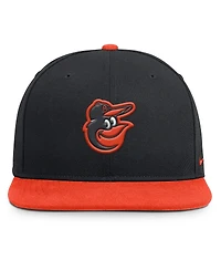 Nike Men's Black/Orange Baltimore Orioles Primetime Pro Dri-fit Snapback Hat